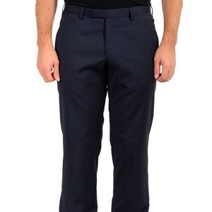 Hugo Boss Men's "Johnstons5/Lenon1" Regular Fit 100% Wool Blue Dress Pants